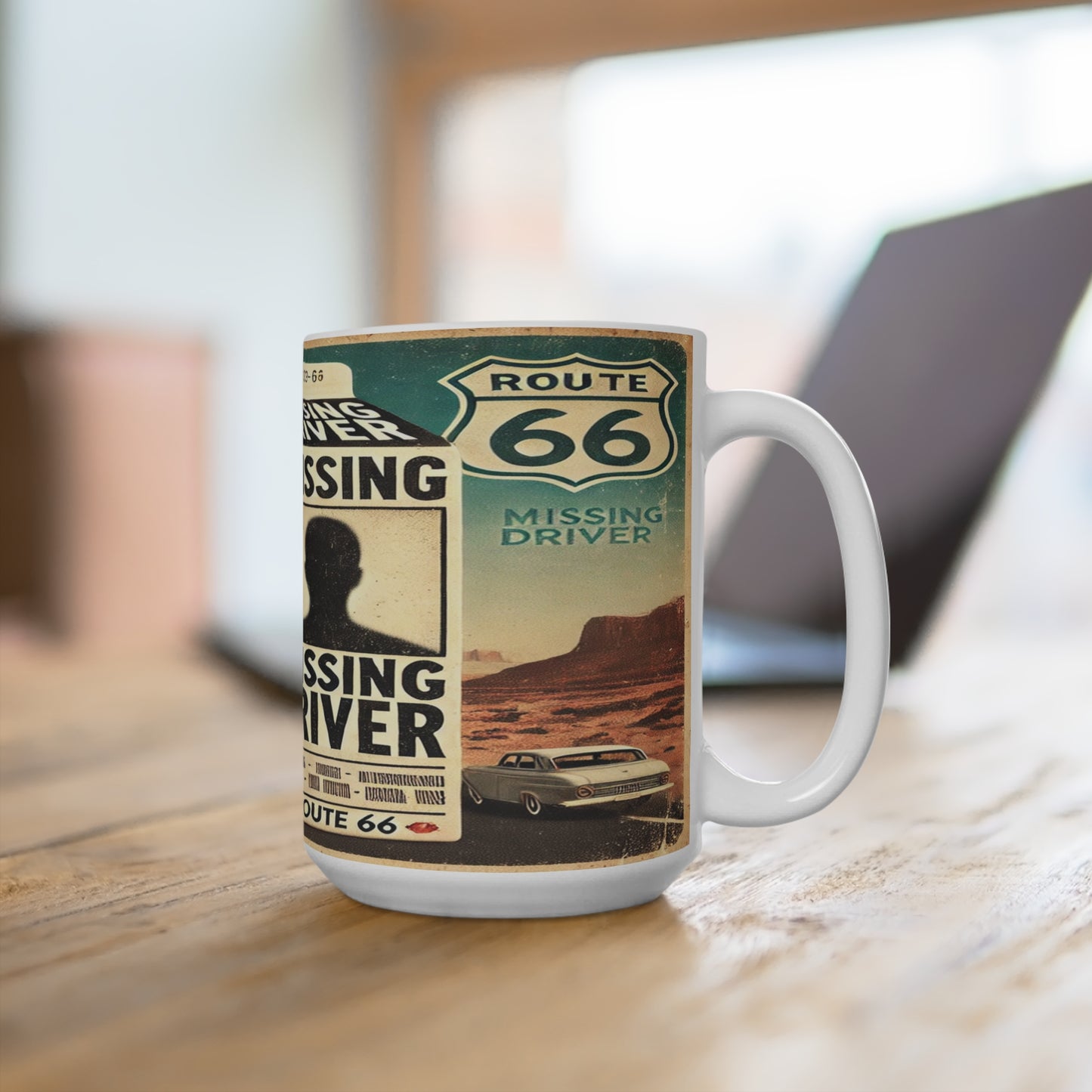 Missing Driver – Route 66 Mystery Mug