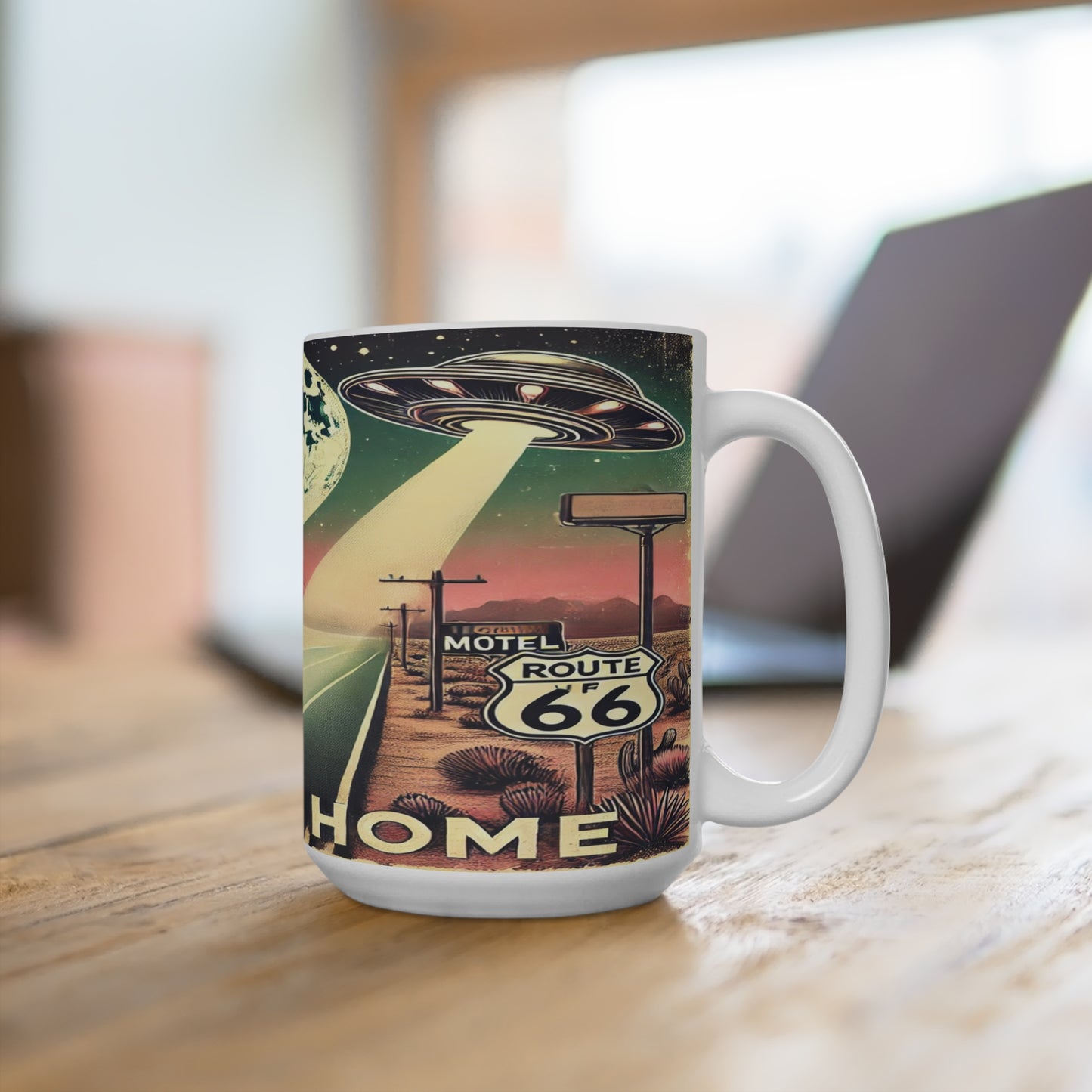 Retro Road Trip 15oz Mug - 'Take Me Home' Design, Perfect for Adventure Lovers