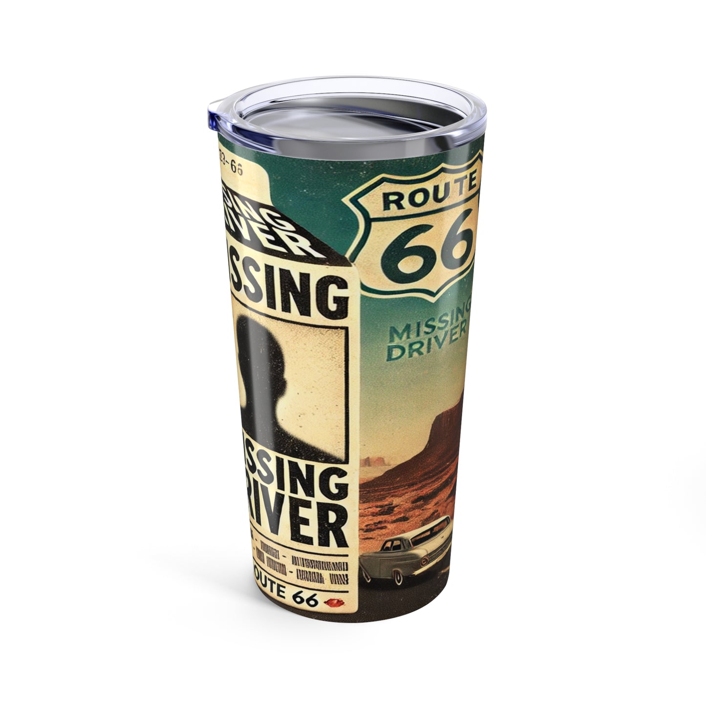 Route 66 Missing Driver Tumbler 20oz