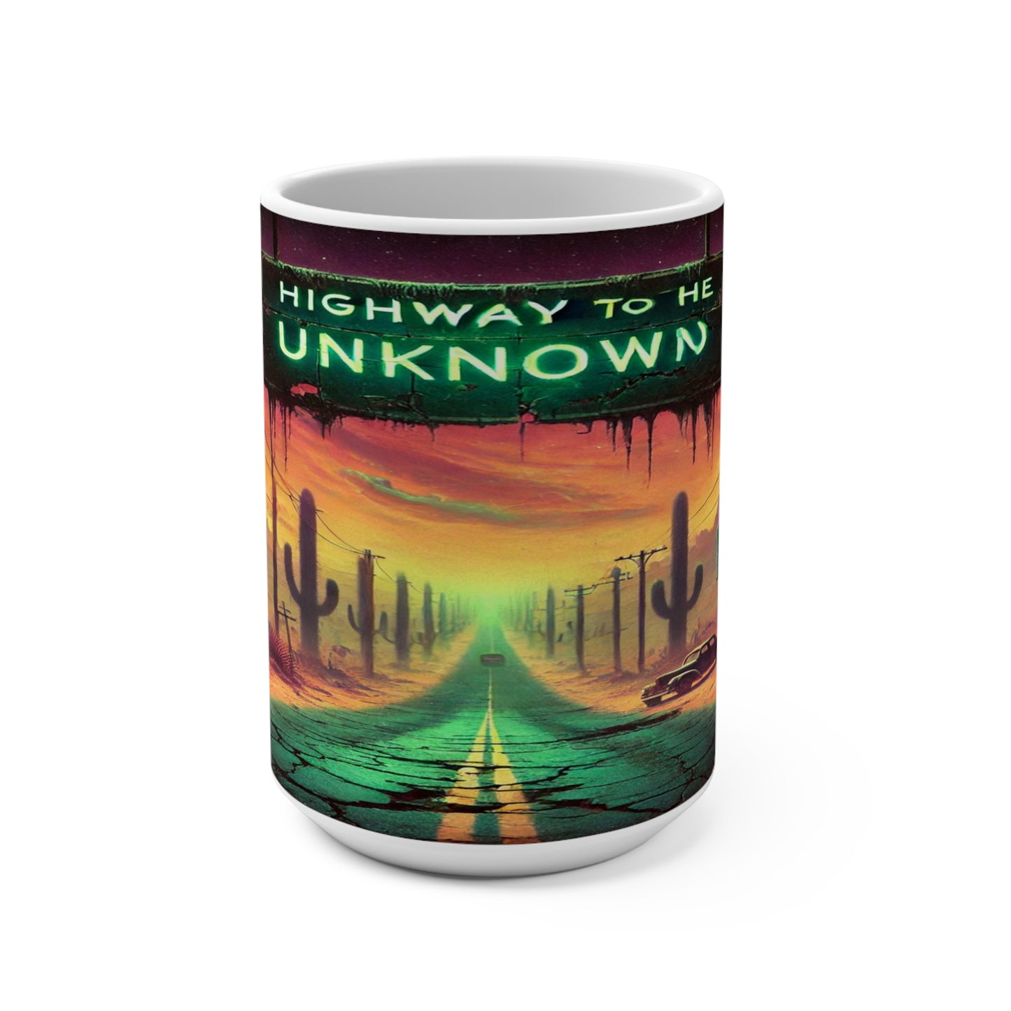 Highway to the Unknown 15oz Mug - Vintage Route 66 Vibe