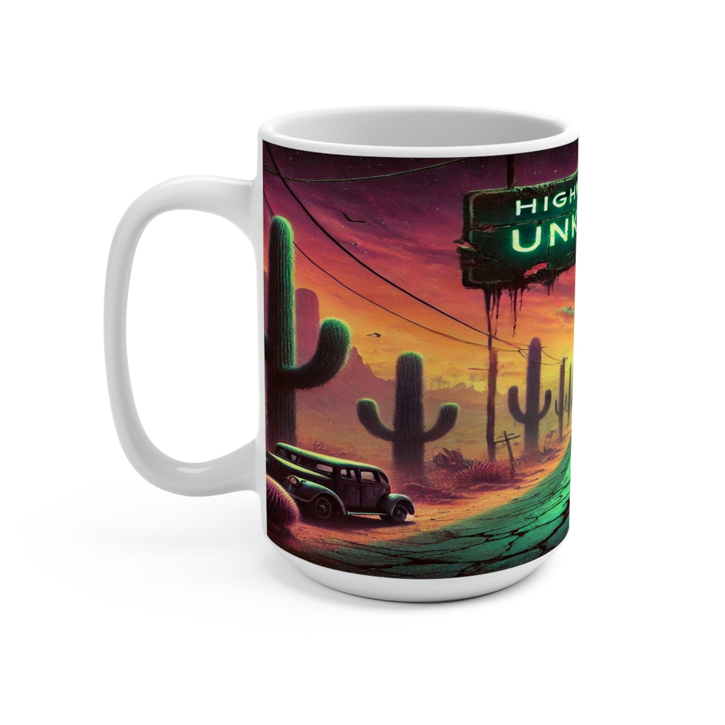 Highway to the Unknown 15oz Mug - Vintage Route 66 Vibe