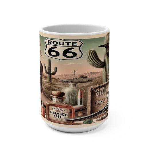 Route 66 Vintage Mug - 15oz Cactus & Skull Design